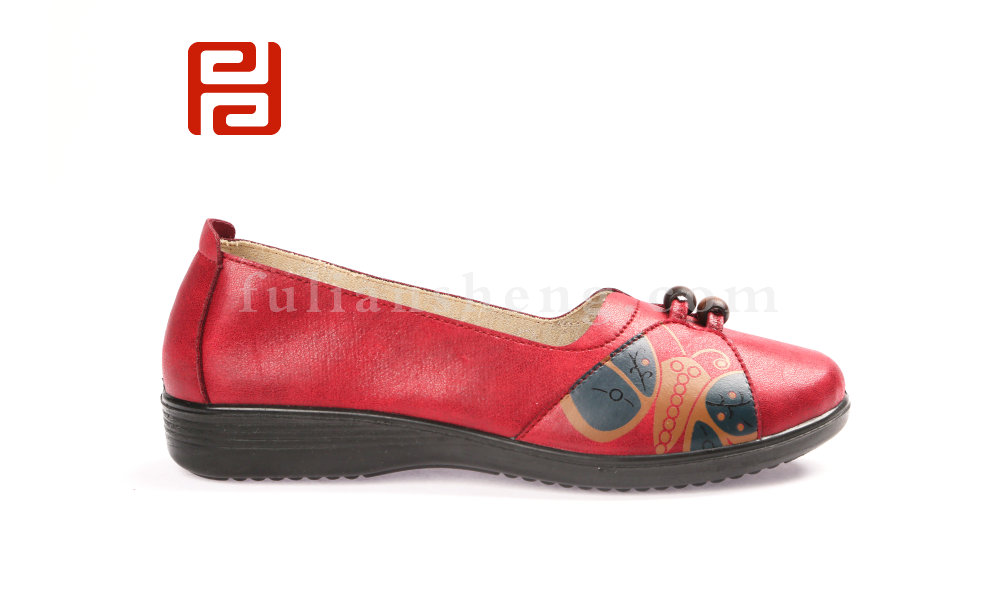 福连升2020春季软底软面休闲中老年妈妈鞋女士单鞋图片