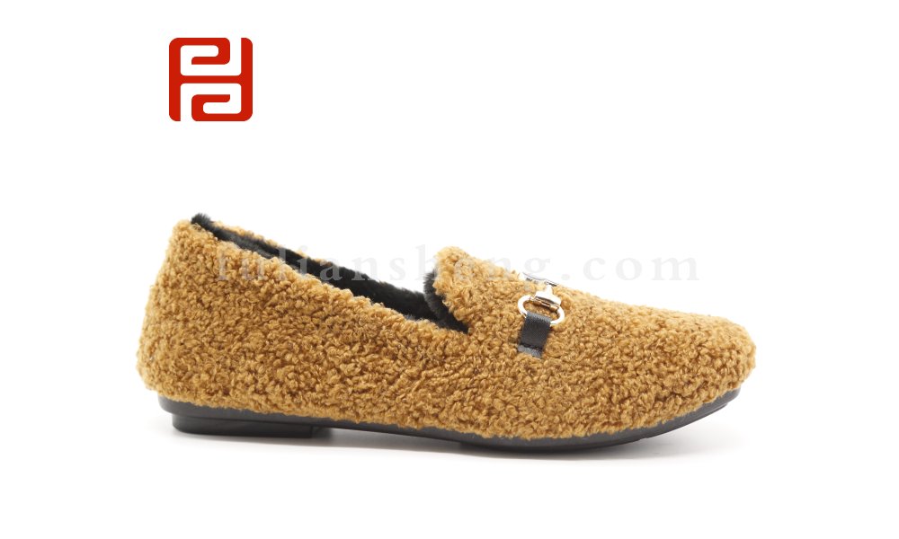 福连升休闲鞋女2020秋冬毛毛鞋女外穿懒人保暖软底透气鞋子图片