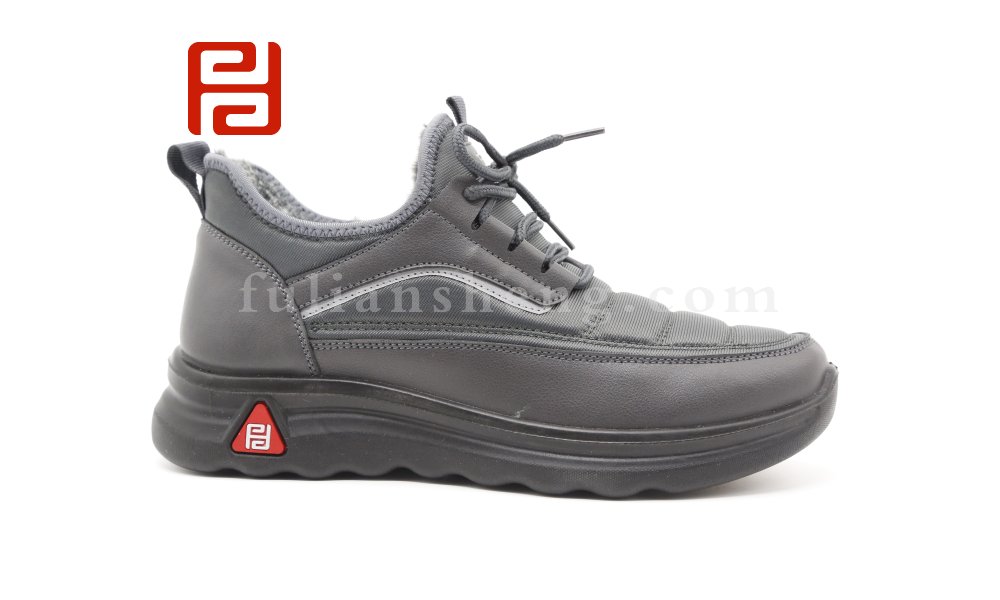 福连升2020冬季新款丝光布男保暖舒适防滑健步鞋图片