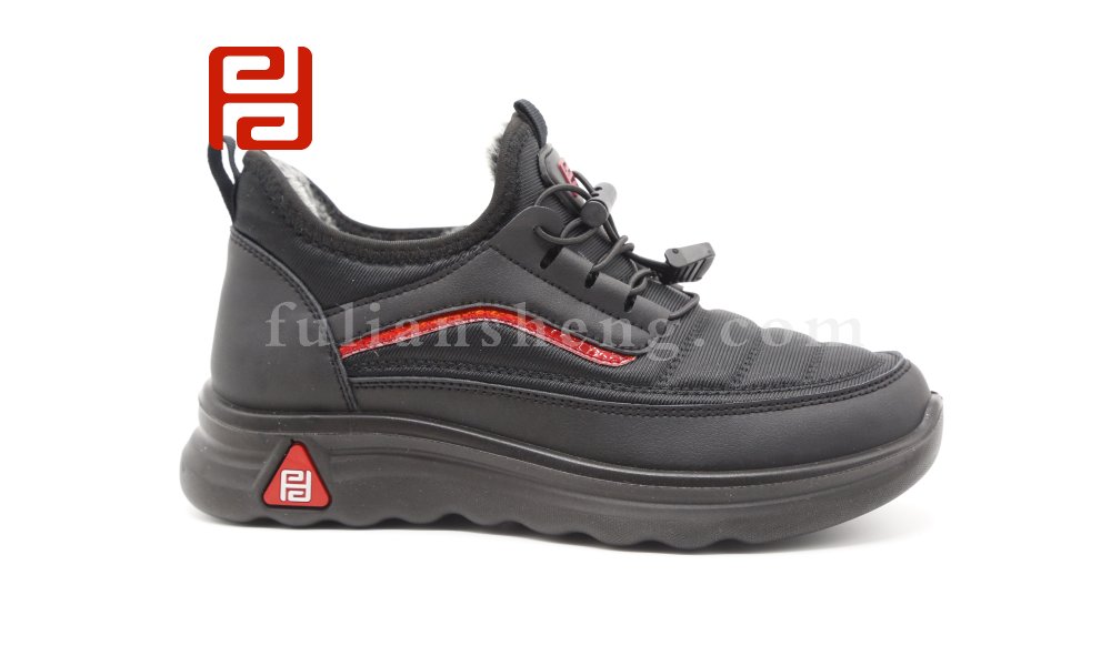 福连升2020冬透气软弹舒适防滑保暖波纹松糕底健步鞋图片