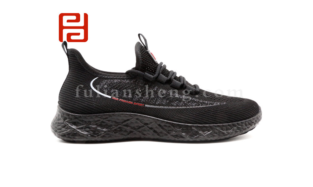 福连升夏季休闲运动漫步鞋飞织透气软底舒适男鞋