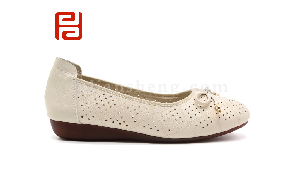福连升夏季女鞋小芭蕾浅口鞋子低跟舒适休闲女鞋