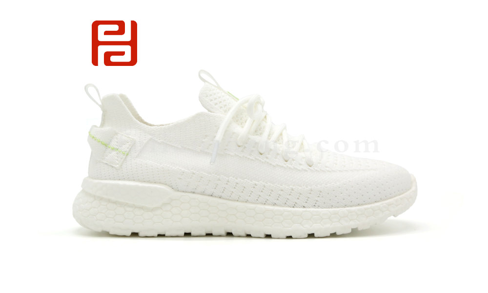 福连升秋季休闲运动漫步鞋女鞋高弹飞织面料爆米花鞋底