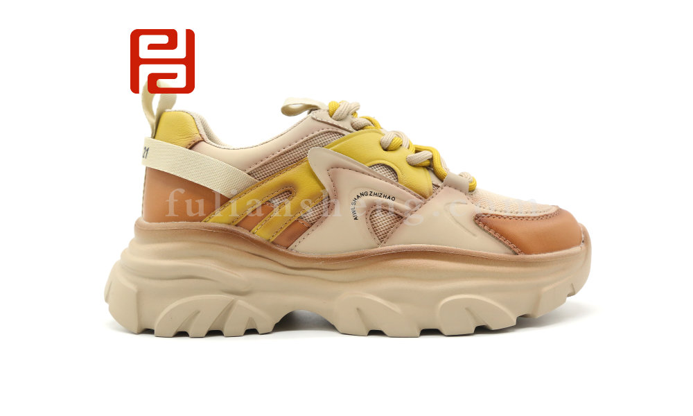 福连升秋季时尚运动鞋女鞋单鞋厚底老爹鞋