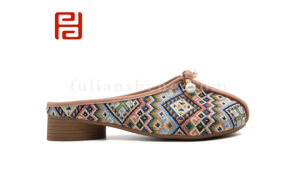 福连升夏季女鞋中国风汉唐风韵民族风拖鞋女鞋