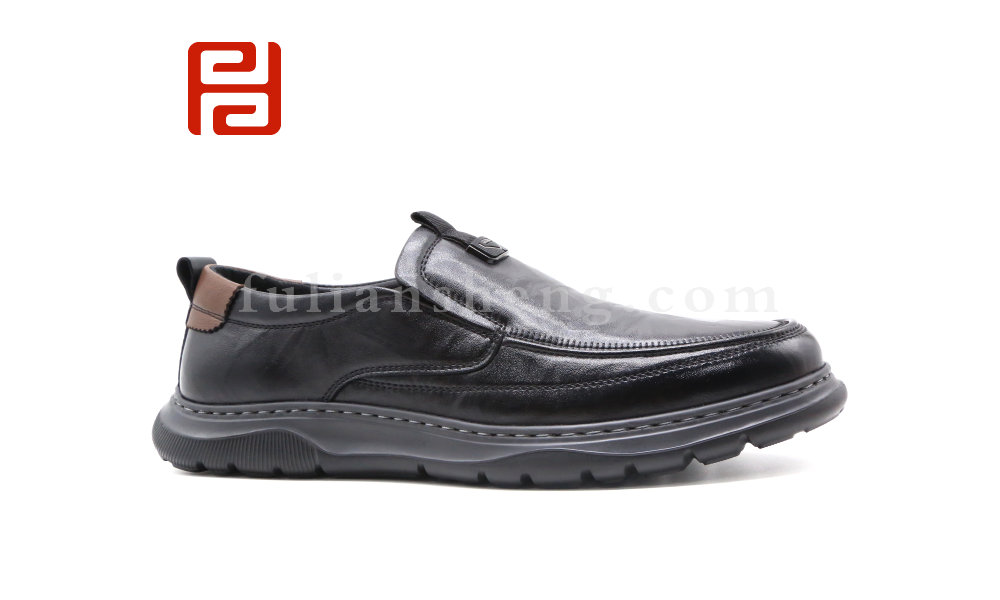 福连升春秋新款商务休闲男鞋真皮面料工装鞋