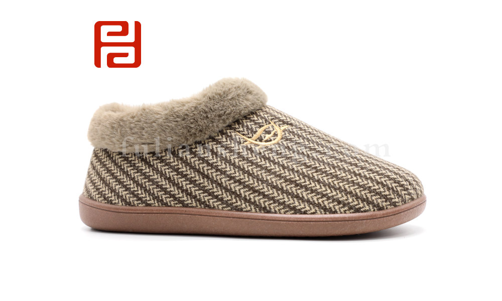 福连升冬季新款居家时光男款拖鞋居家拖鞋