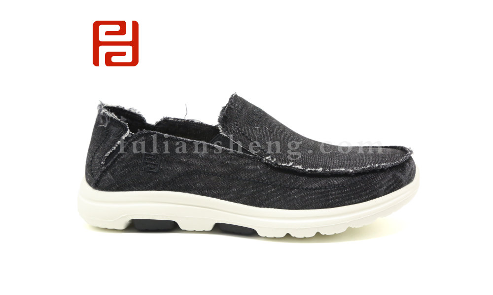 福连升老北京布鞋男鞋软底爸爸鞋牛仔布老人套脚父亲休闲鞋图片