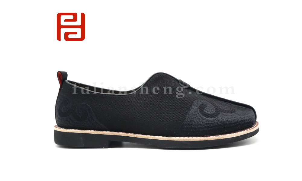 福连升老北京布鞋中国风尚经典休闲礼服呢橡胶发泡底男鞋