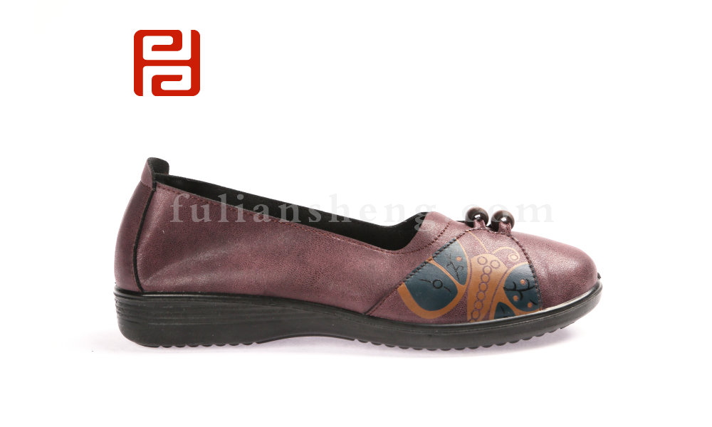 福连升2020春季软底软面休闲中老年妈妈鞋女士单鞋(图3)