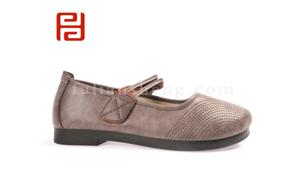 福连升2020春季轻便透气防滑免洗浅口女单鞋妈妈鞋(图2)