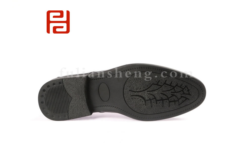 福连升商务正装男鞋 牛皮面棉麻内里舒适休闲商务单鞋(图4)