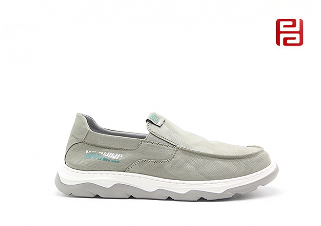 福连升春季休闲男鞋一脚蹬雨伞布软底轻便男单鞋