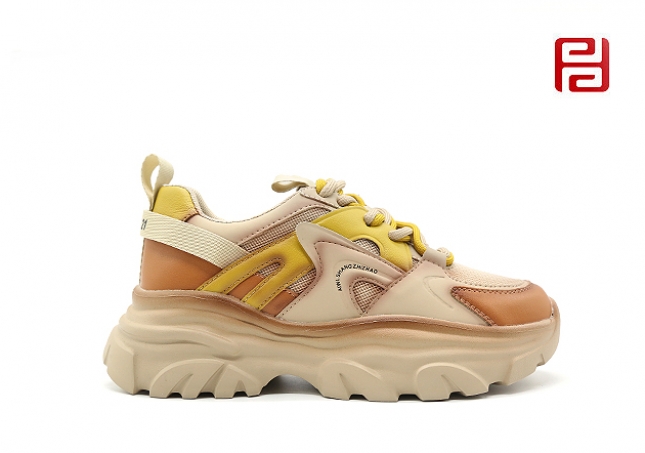 福连升秋季时尚运动鞋女鞋单鞋厚底老爹鞋