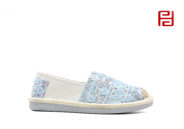 舒适休闲女鞋蕾丝布面料棉麻里布舒适女鞋