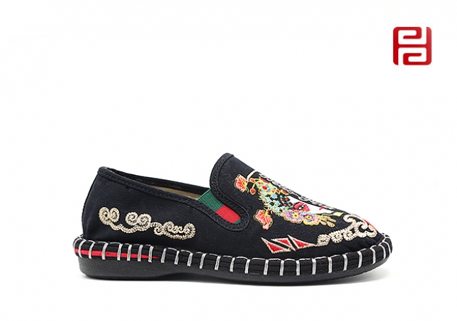 福连升老北京布鞋女鞋网红刺绣中国风一脚蹬休闲鞋