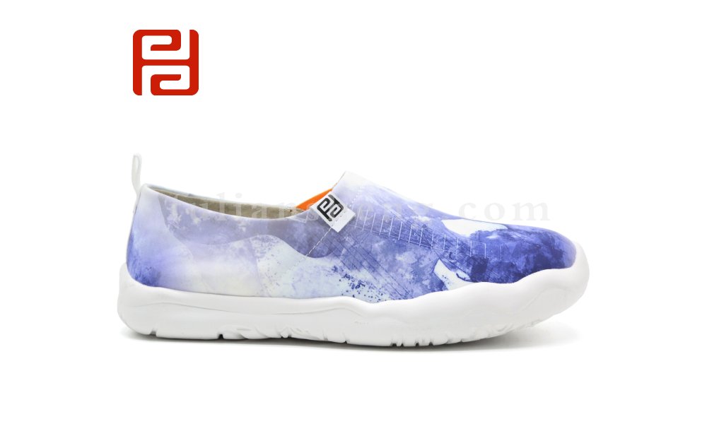 福连升休闲鞋女鞋单鞋时尚休闲小布鞋印花个性鞋子