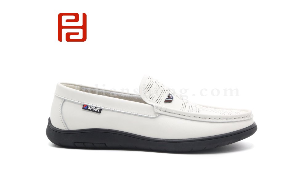 福连升男鞋春季新款真皮商务男鞋豆豆鞋百搭乐福鞋