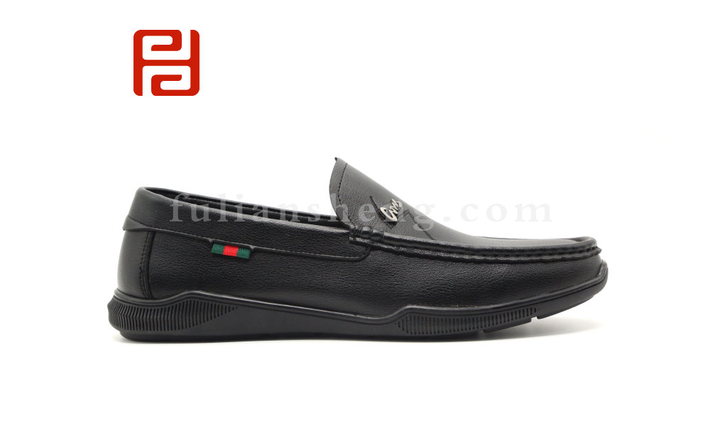 福连升男鞋休闲商务乐福鞋套脚豆豆鞋棉麻内里舒适一脚蹬