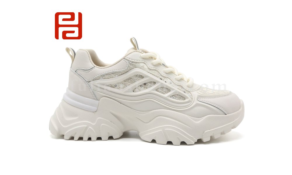 福连升春季时尚运动鞋轻便厚底透气松糕女鞋